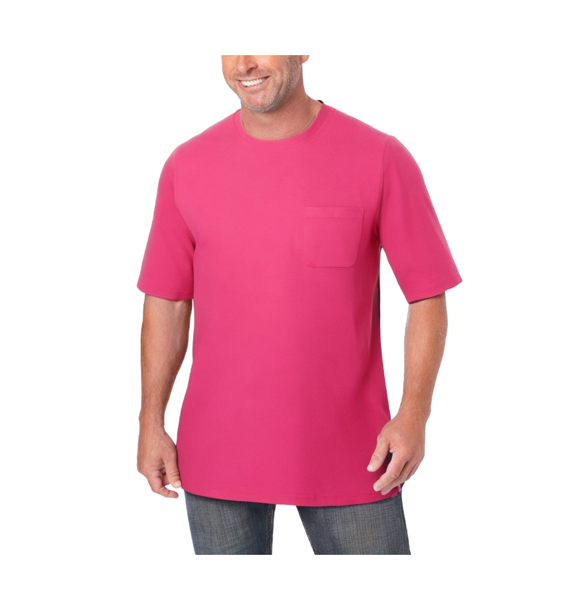 KingSize Men's Big & Tall Shrink-Less Lightweight Pocket Crewneck T-Shirt