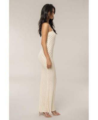 Women's Fringe Knit Maxi Dress