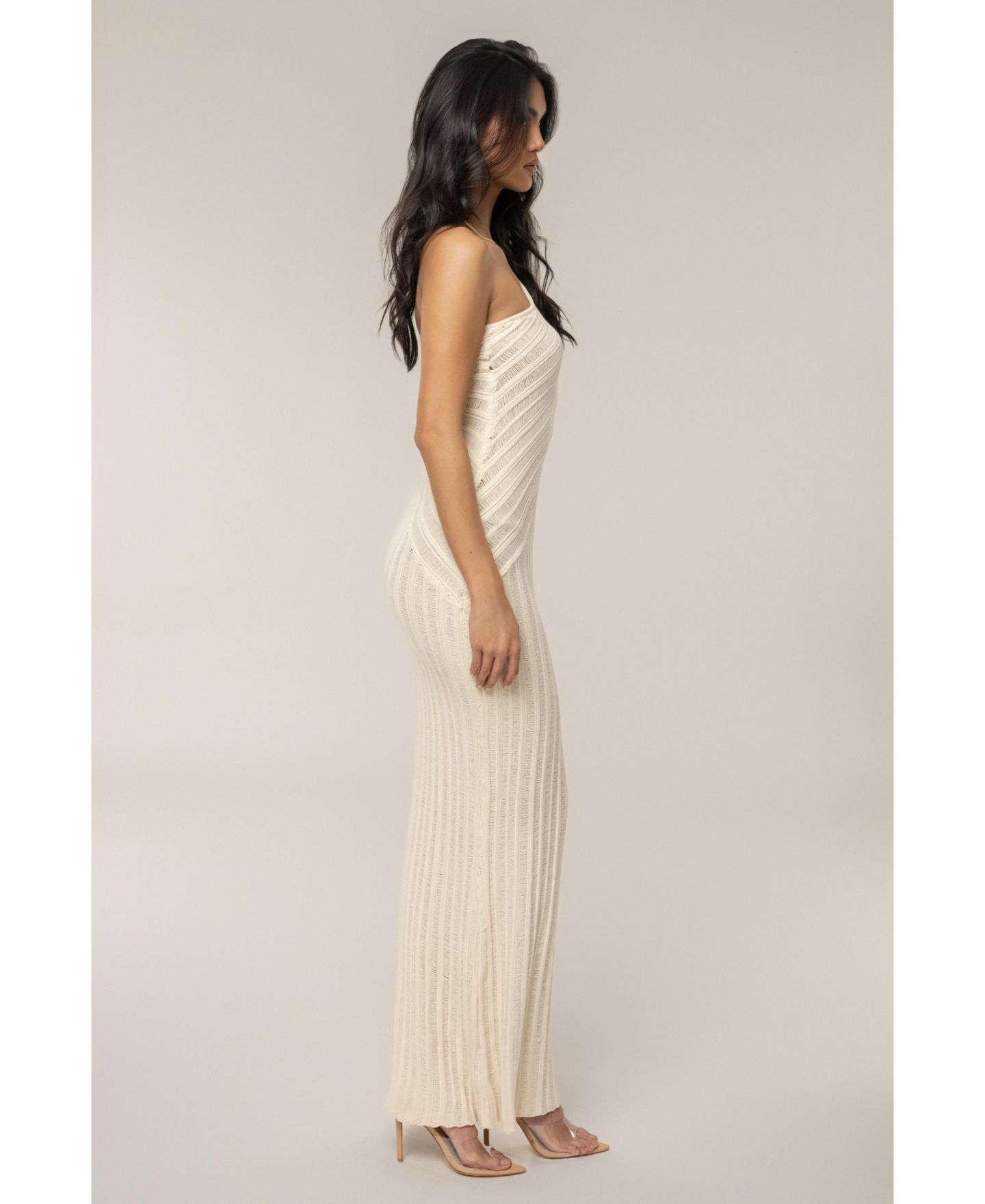Женское платье JLUXLABEL Fringe Knit Maxi, цвет: Слоновая кость — фото 4