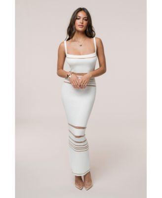 Women's Striped Rib Knit Dress