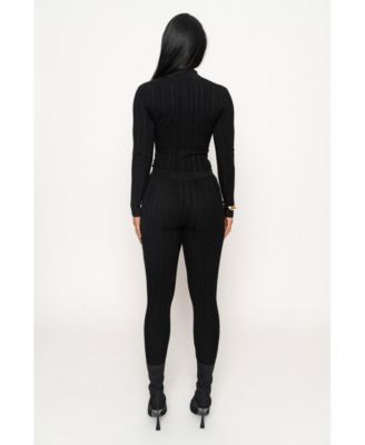 Women's Ribbed Mock Neck Top