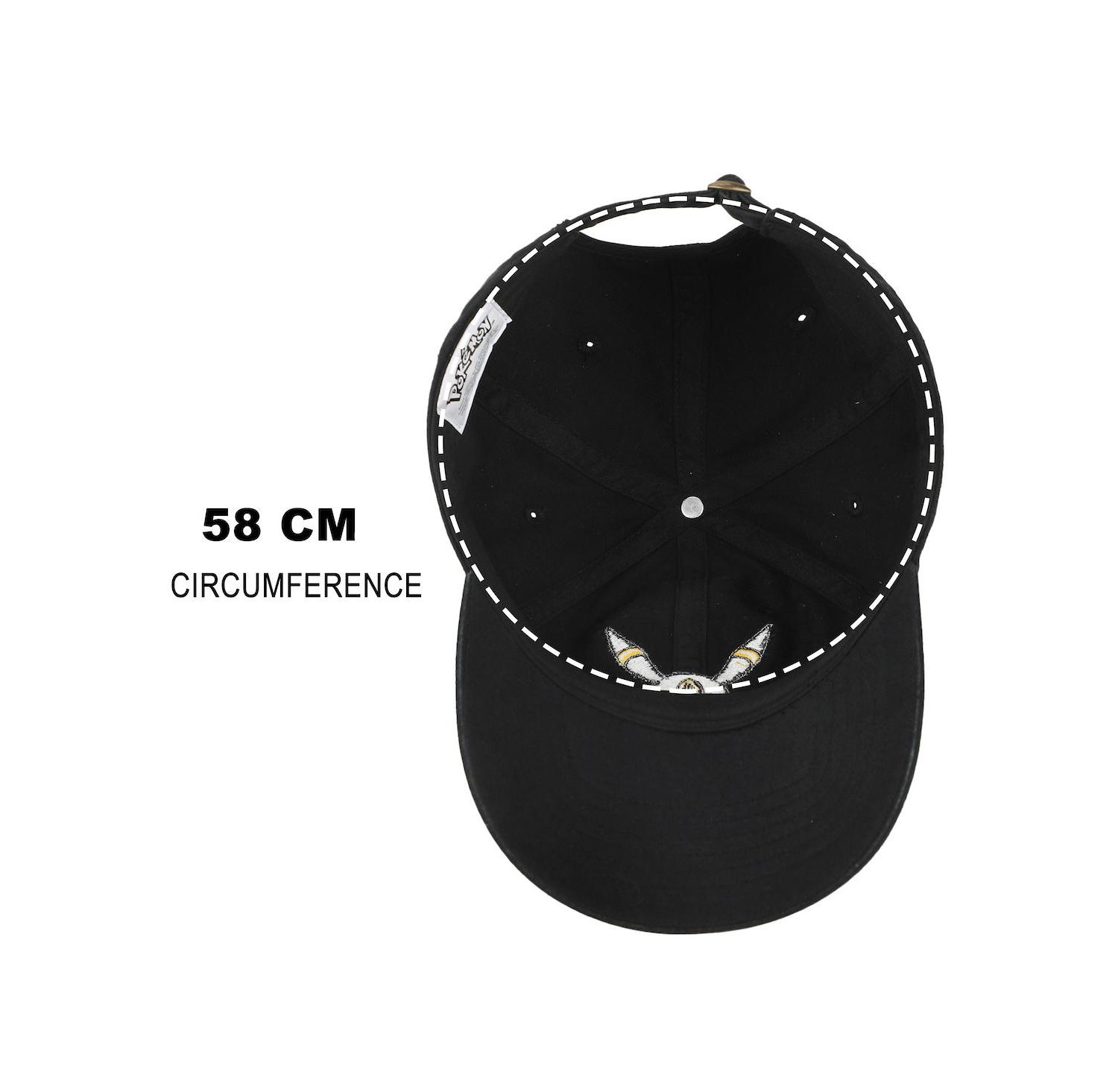 Men's Umbreon Face Black Unstructured Baseball Cap