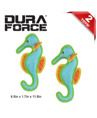 Seahorse, 2-Pack,  Durable Plush Squeaky Dog Toy
