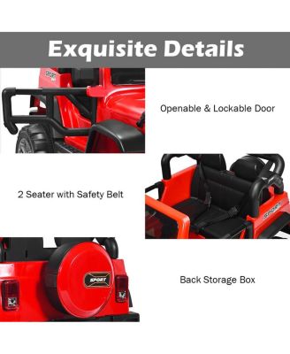 12V 2 Seater Kids Ride On Car with Storage Room