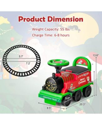 6V Electric Kids Ride On Car Toy Train with 16 Pieces Tracks