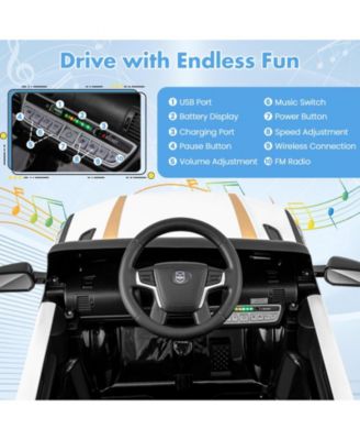 12V Kids Ride on Police Car with Remote and Siren Flashing Lights