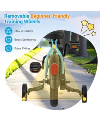 Mecale Kids Bike 14-Inch Children Training Bicycle with 2 Brake for 3-8 Years Old