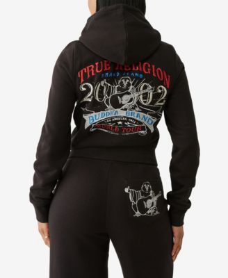 Women's Lurex Buddha Zip Up Hoodie
