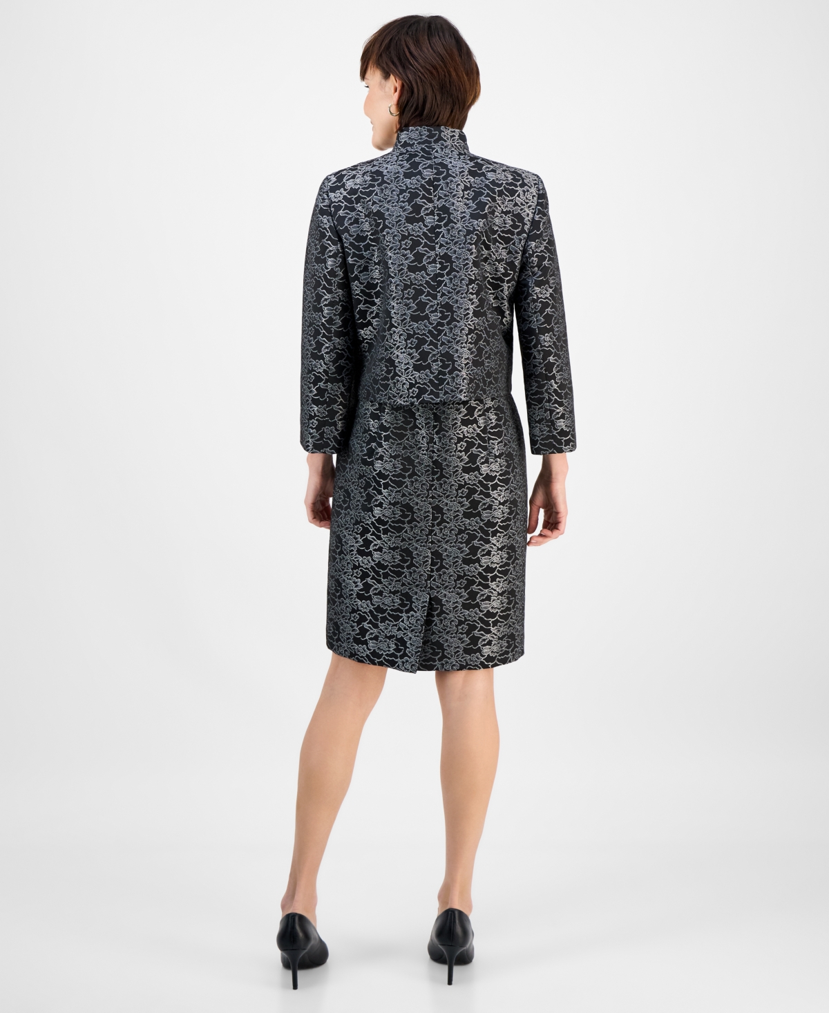 Le Suit Women's Open-front Jacket & Sleeveless Dress Suit Set In Multi