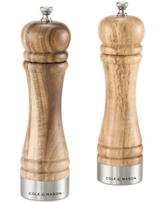 Cole & Mason Camden Acacia Wood Stainless Steel Salt & Pepper Mill Gift Set - Macy's
