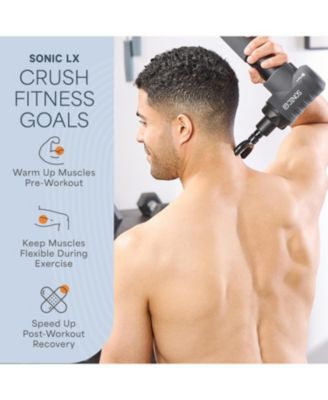 Sonic LX Professional Heated Percussion Massage Gun with 9 Speeds & 10 Attachments for Deep Tissue, Neck & Back Relief