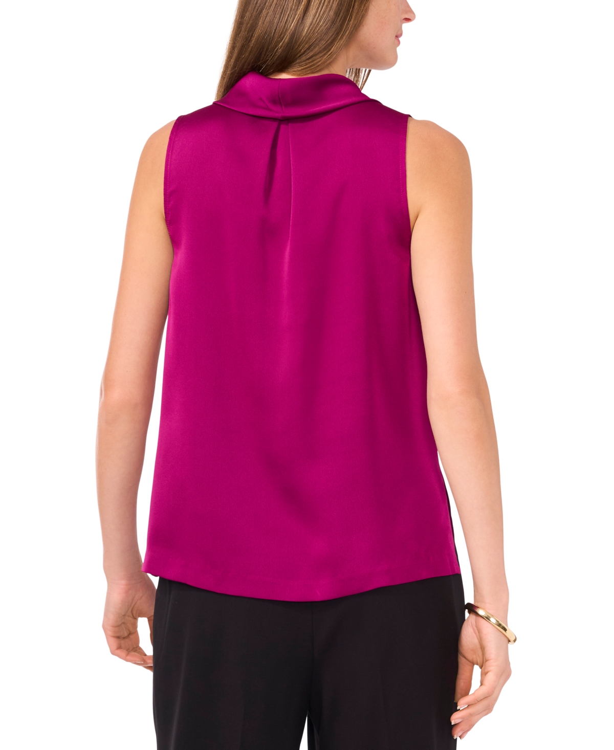 Vince Camuto Women's Sleeveless Cowl Neck Top In Pink