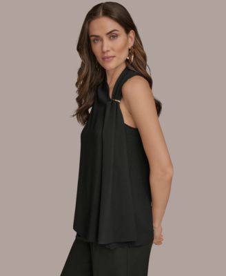 Women's Sleeveless Scarf-Tie Top