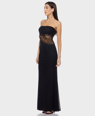 Juniors' Sleeveless Lace Bodice Dress