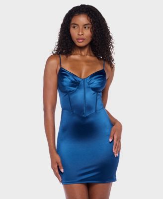 B Darlin - Women's Sweetheart Satin Bodycon Dress