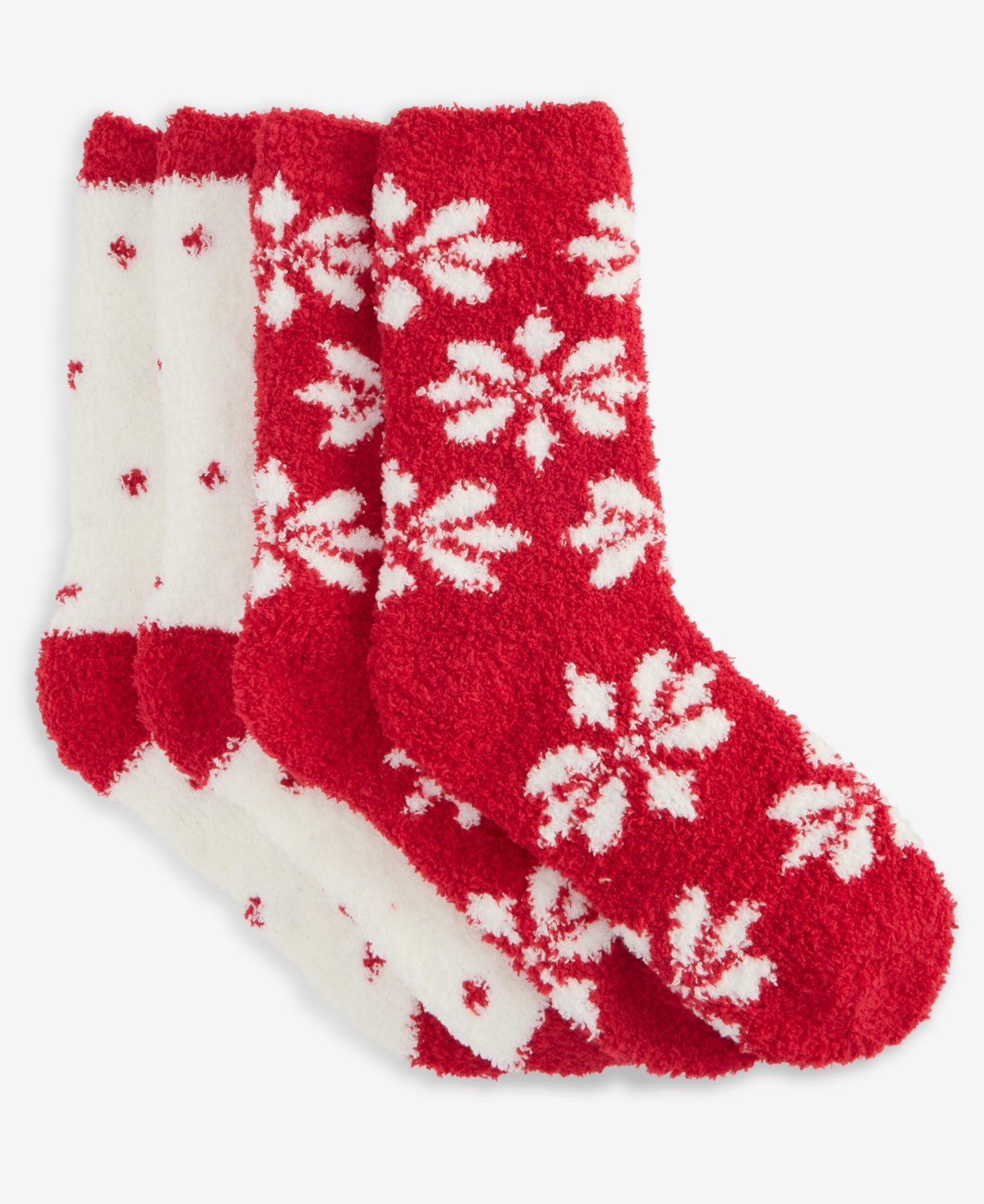 Charter Club Women's 2-pk. Fuzzy Butter Socks, Created For Macy's In White