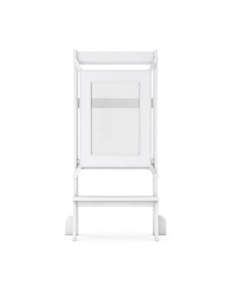 Jr. Contemporary Kitchen Helper Step-Up | Natural: Adjustable Wooden Montessori Toddler Tower, Kitchen and Bathroom Step Stool for Kids