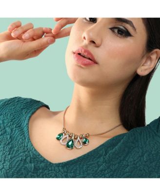 Teardrop-Stone Statement Necklace