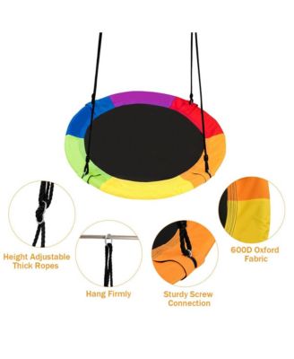 Boys 40'' Flying Saucer Tree Swing Extra Large Heavy Duty A-Frame Steel Swing Stand