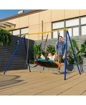 660 LBS Heavy-Duty Metal Swing Frame Extra Large Swing Stand for Kids and Adults