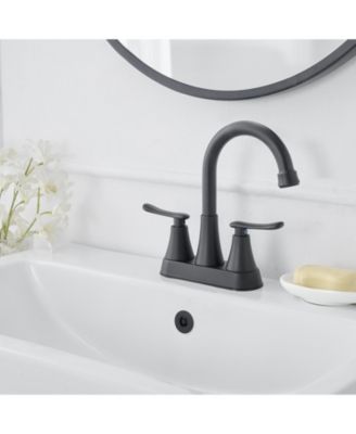 4 in. Centerset 2-Handle High-Arc Bathroom Faucet in Brushed Nickel