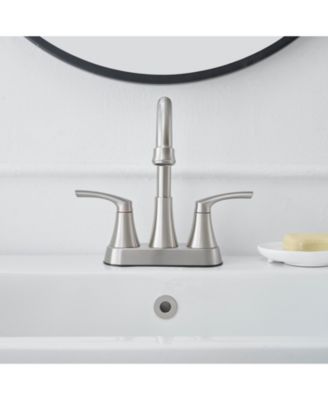 4 in. Centerset 2-Handle High-Arc Bathroom Faucet in Brushed Nickel
