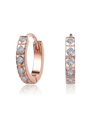 Extra Mini Huggie Radiant Hoop Earrings with Sparkling Cubic Zirconia