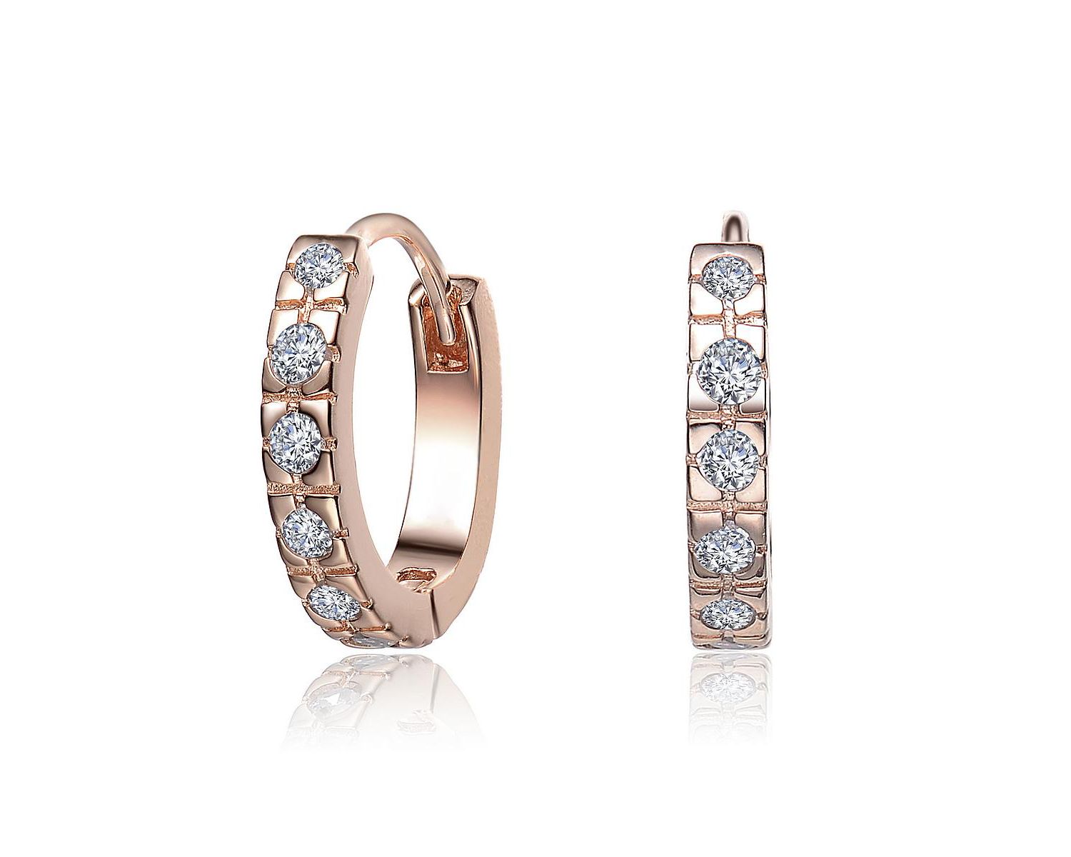 Minimalist Cubic Zirconia Extra Mini Huggie Hoop Earrings