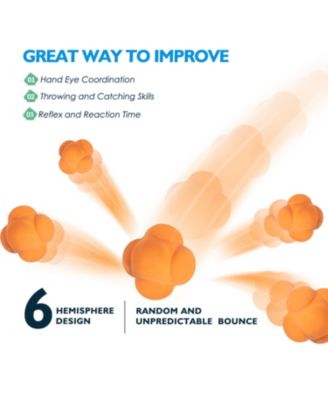 Reaction Ball, Field Training Ball, Agility Trainer for Baseball, Rubber Reaction Bounce Balls (Several Colors Available)