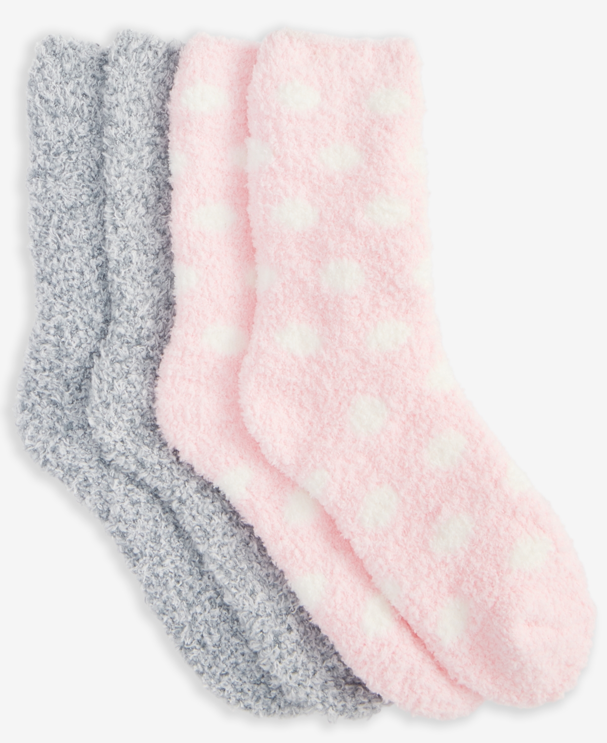Charter Club Women's 2-pk. Fuzzy Butter Socks, Created For Macy's In Gray