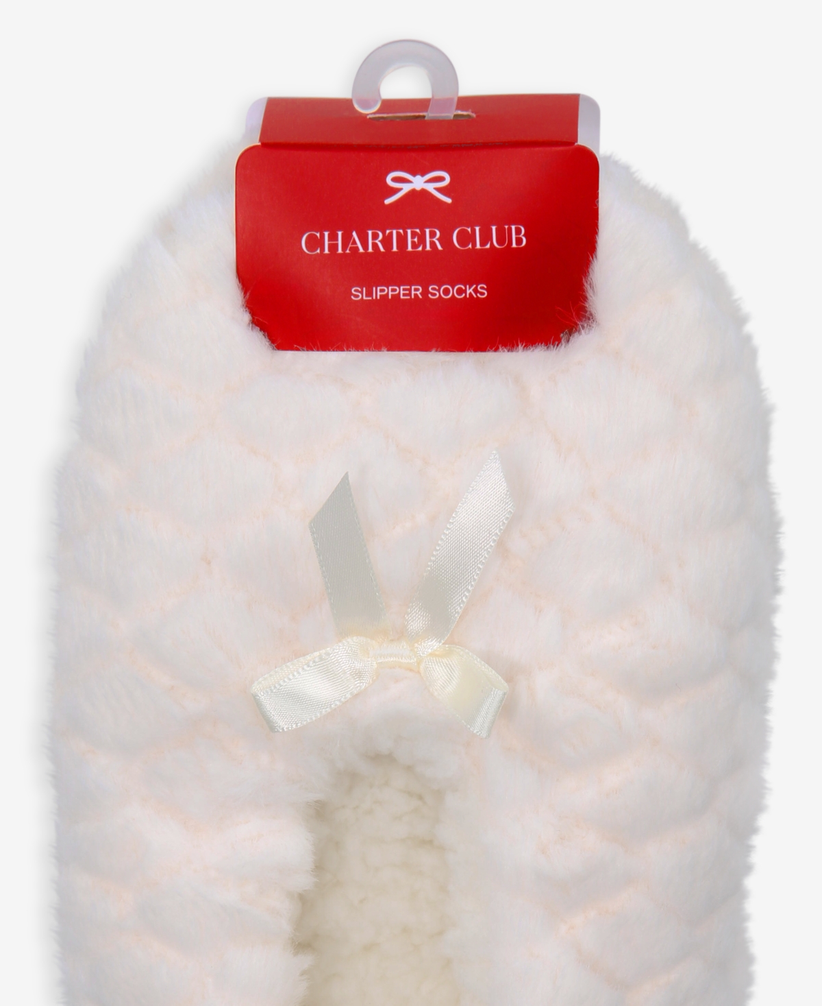 Macy's Charter Club Women's Faux-fur Ped Slipper Socks,  Exclusive In Neutral