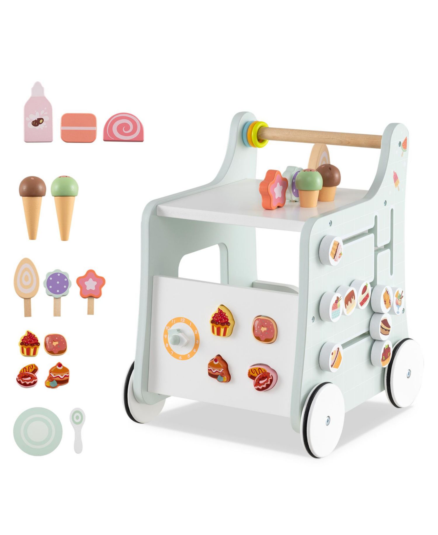 Kids Walker 2-in-1 with Toy Storage and Ice Cream Theme