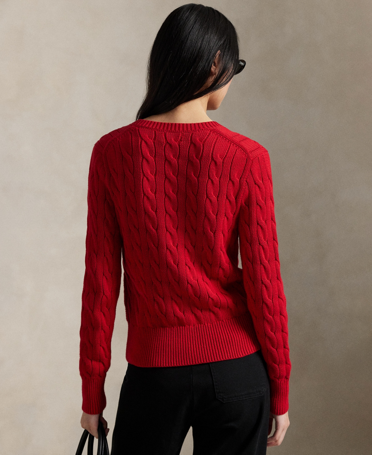 Polo Ralph Lauren Cable-knit Cardigan In Red