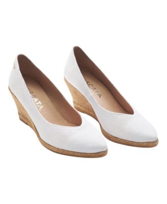 Roses Limited Edition Canvas V Cut Espadrille Wedges