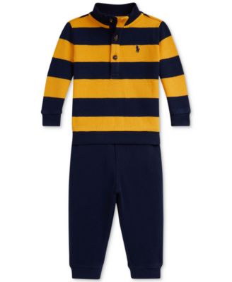 Baby Boys Rib-Knit Pullover & Jogger Pant Set