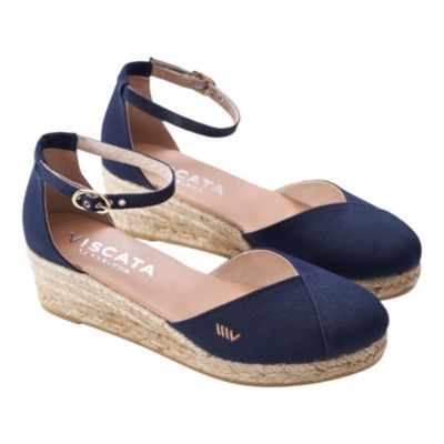 Women's Formiga Canvas Espadrille Wedges Ankle Strap