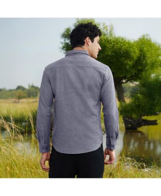 Men's Aegean Blue Grainy Shirt