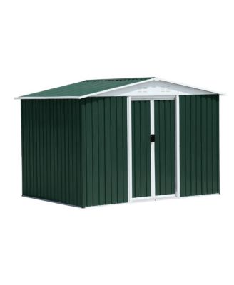 8FTx6FT Outdoor Storage Garden Bike Shed With Aluminum alloy frame and sliding door