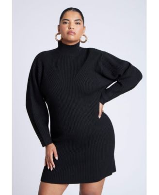Women's Turtleneck Mini Sweater Dress