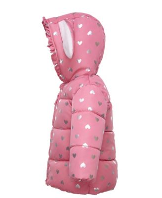 Baby Girls Soft Fleece Lined Puffer Jacket Winter Coat