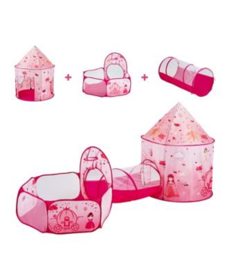 Indoor Outdoor 3 in 1 Kids Play Tent with Tunnel and Carrying Bag for Boys Girls