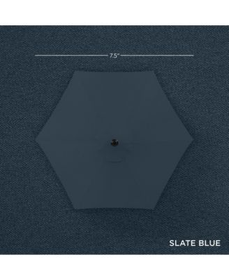 7.5ft Heavy-Duty Outdoor Market Patio Umbrella w/ Push Button Tilt, Easy Crank