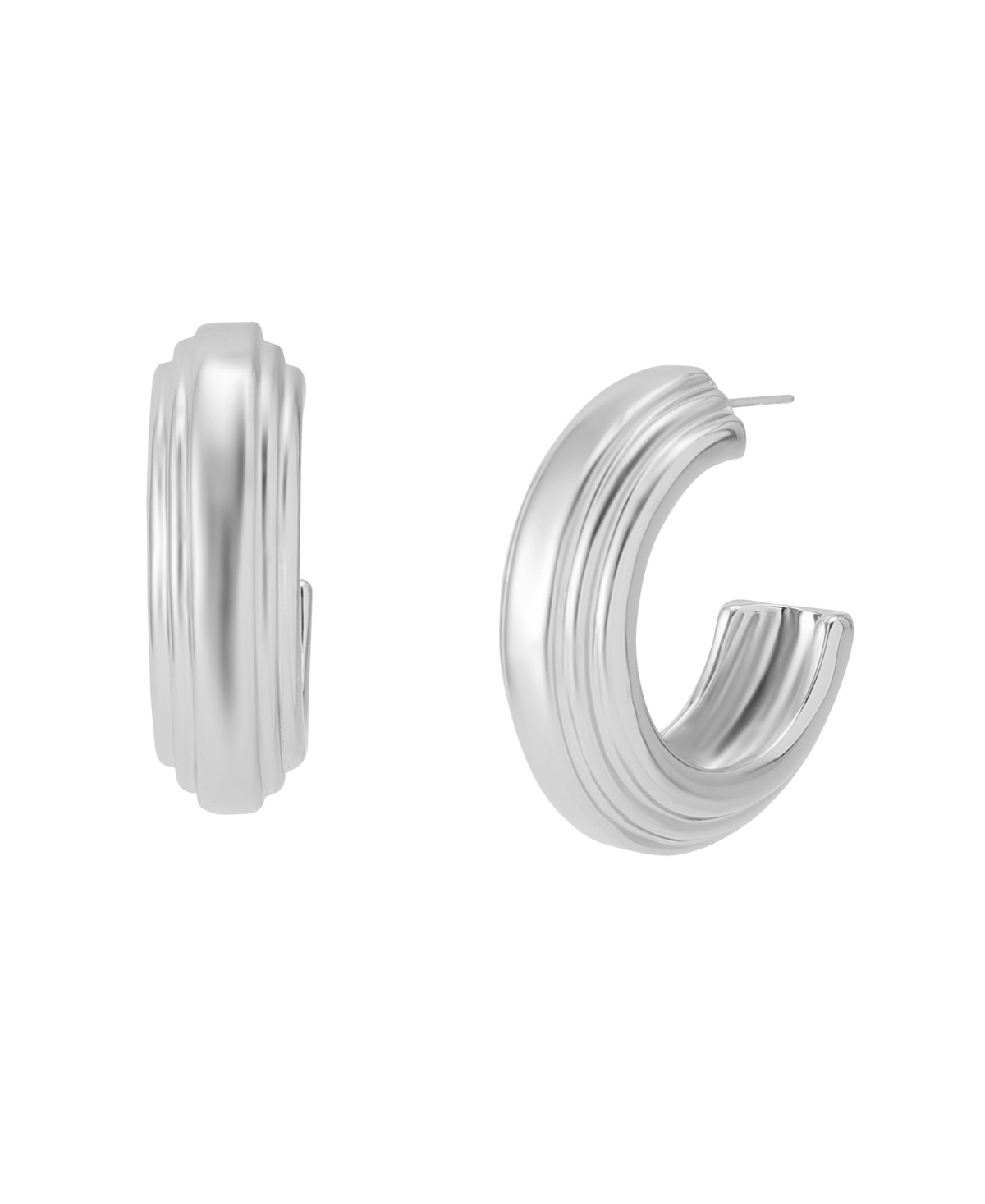 Robert Lee Morris Soho Ribbed Hoop Earrings