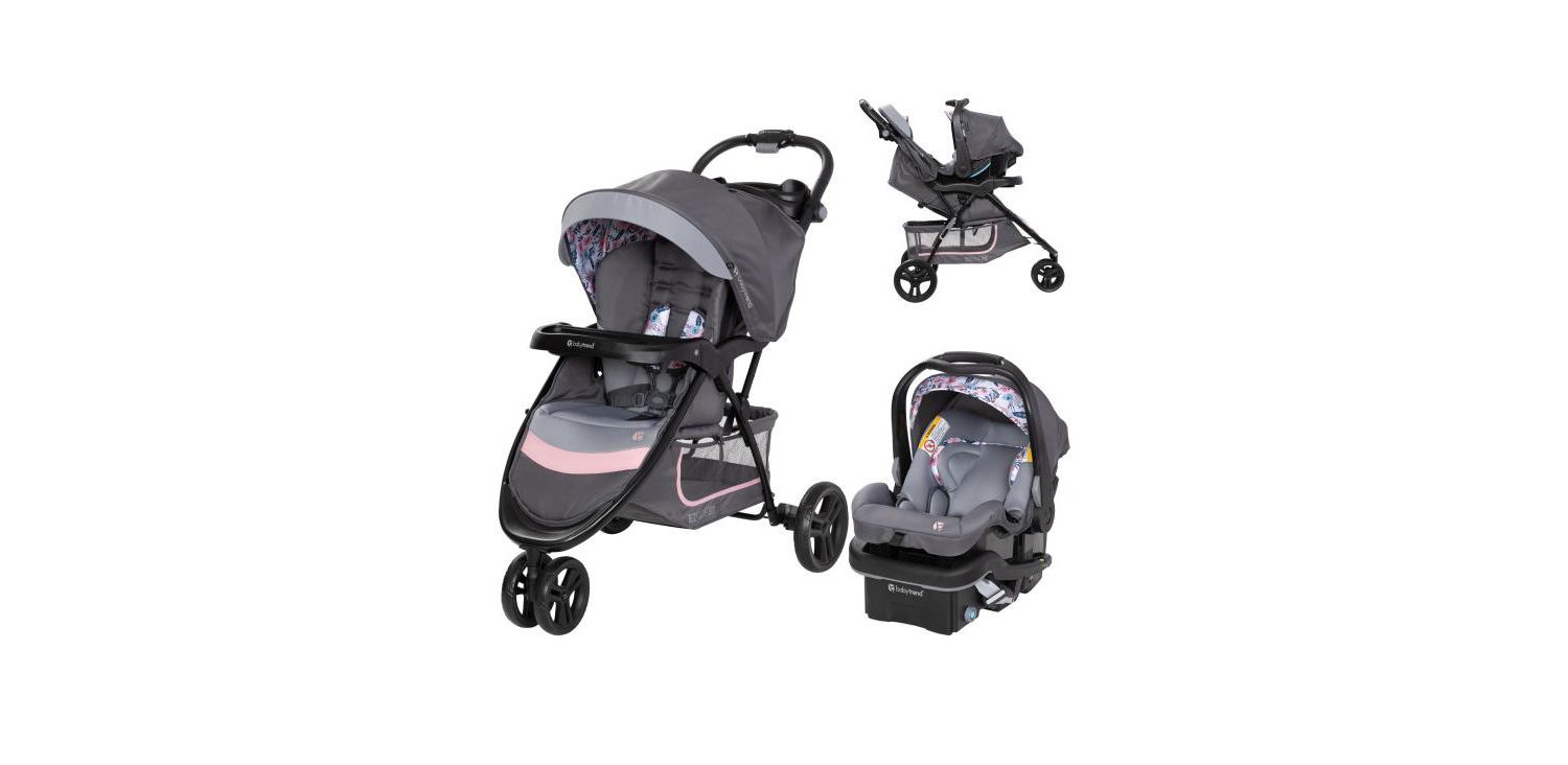 EZ Ride SE Stroller Travel System with Secure-Lift Infant Car Seat in Bluebell