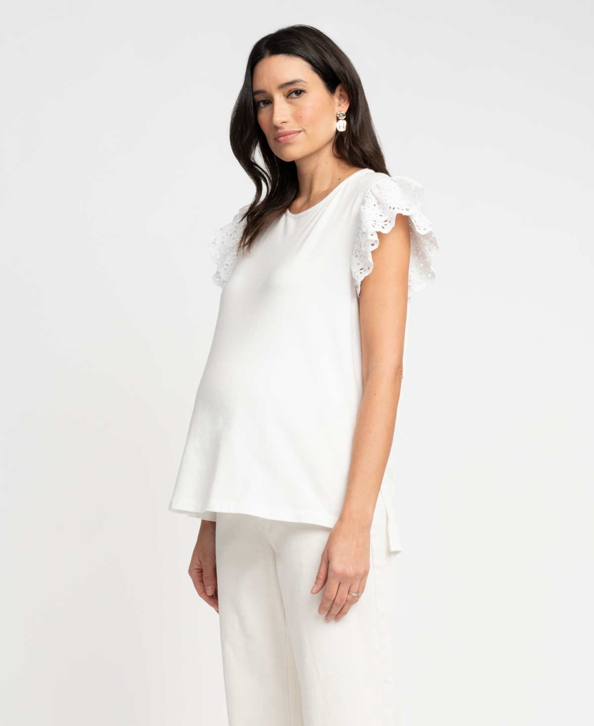 Seraphine Women's Maternity Flutter Sleeve Top