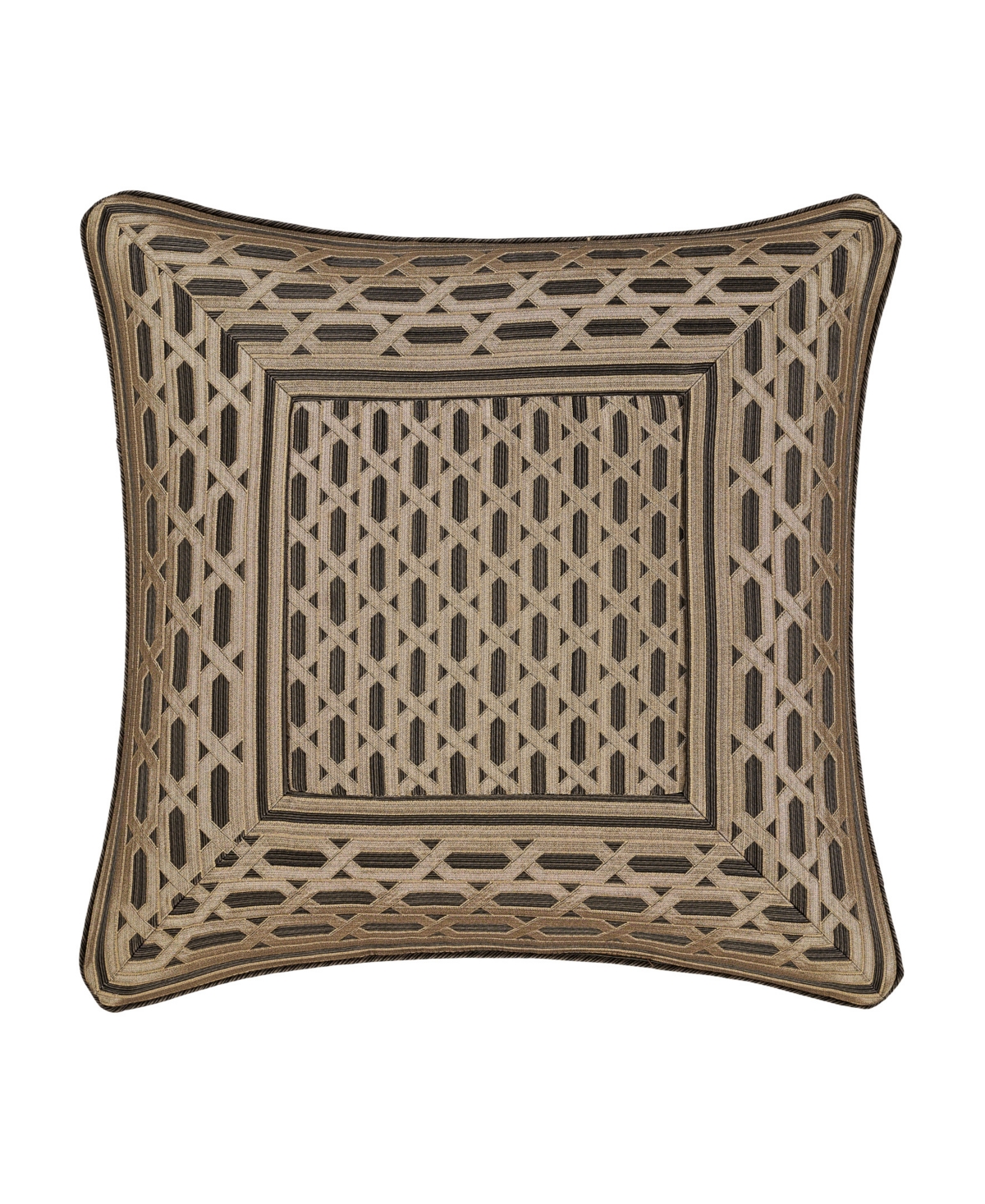 J Queen New York Metropolitan Square Decorative Pillow, 20" X 20" In Brown