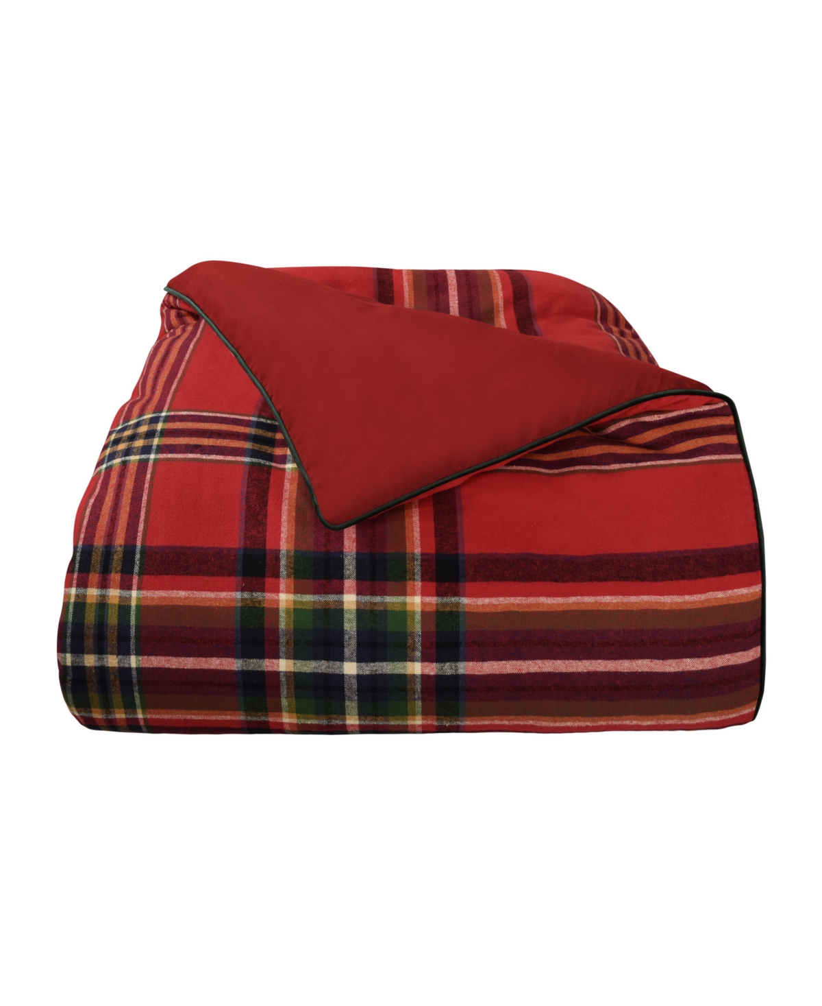 J Queen New York Andrew Plaid 3-pc. Duvet Cover Set, Full/queen In Red