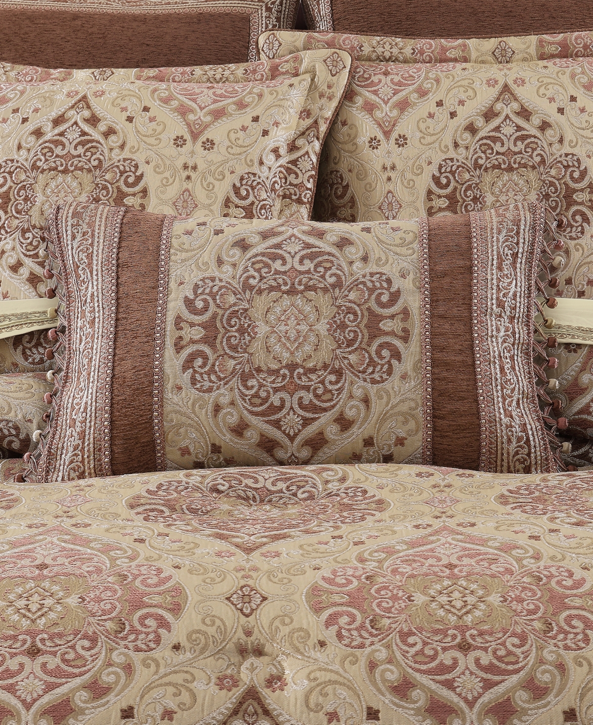 J Queen New York Weston Boudoir Decorative Pillow, 15" X 21" In Brown