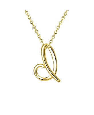 Stylish 14K Gold Plated Twisted Initial Necklace