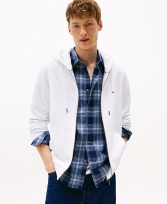 Men's Long Sleeve Zip-Front Flag Logo Hoodie